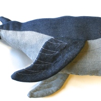 Sewing gifts: denim whales