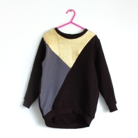 The collage sweater colour block version for kids